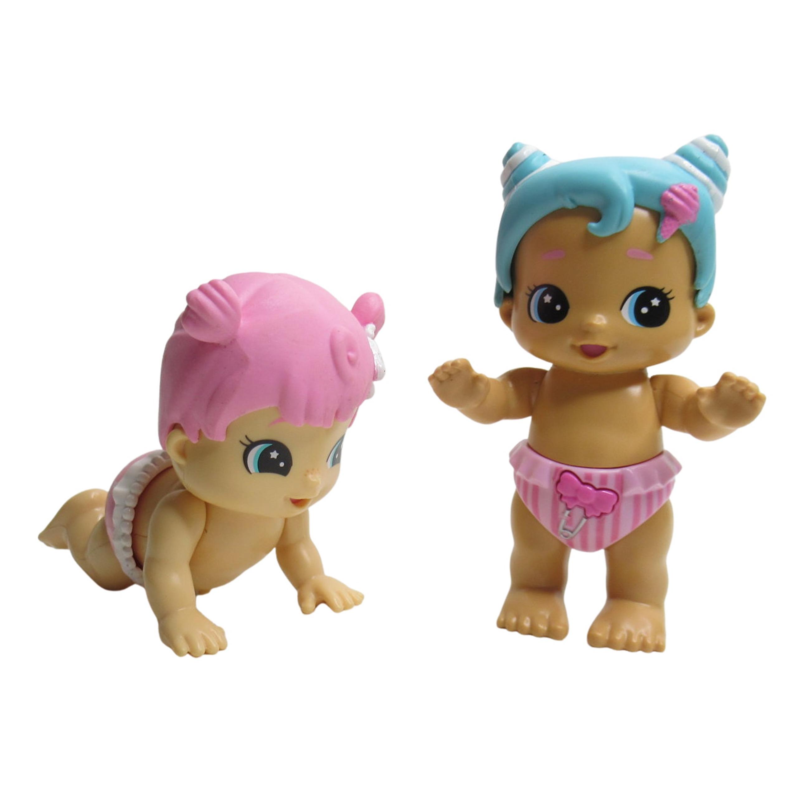 Lot Of 2 Little Live Busy Buds Battery Operated Babies 5" - Moose Toys