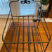 Longaberger wrought iron paper baskets with pen, paper clip, business card, an