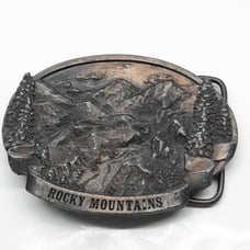 Vintage Rocky Mountains Bergamot brass works buckle A09