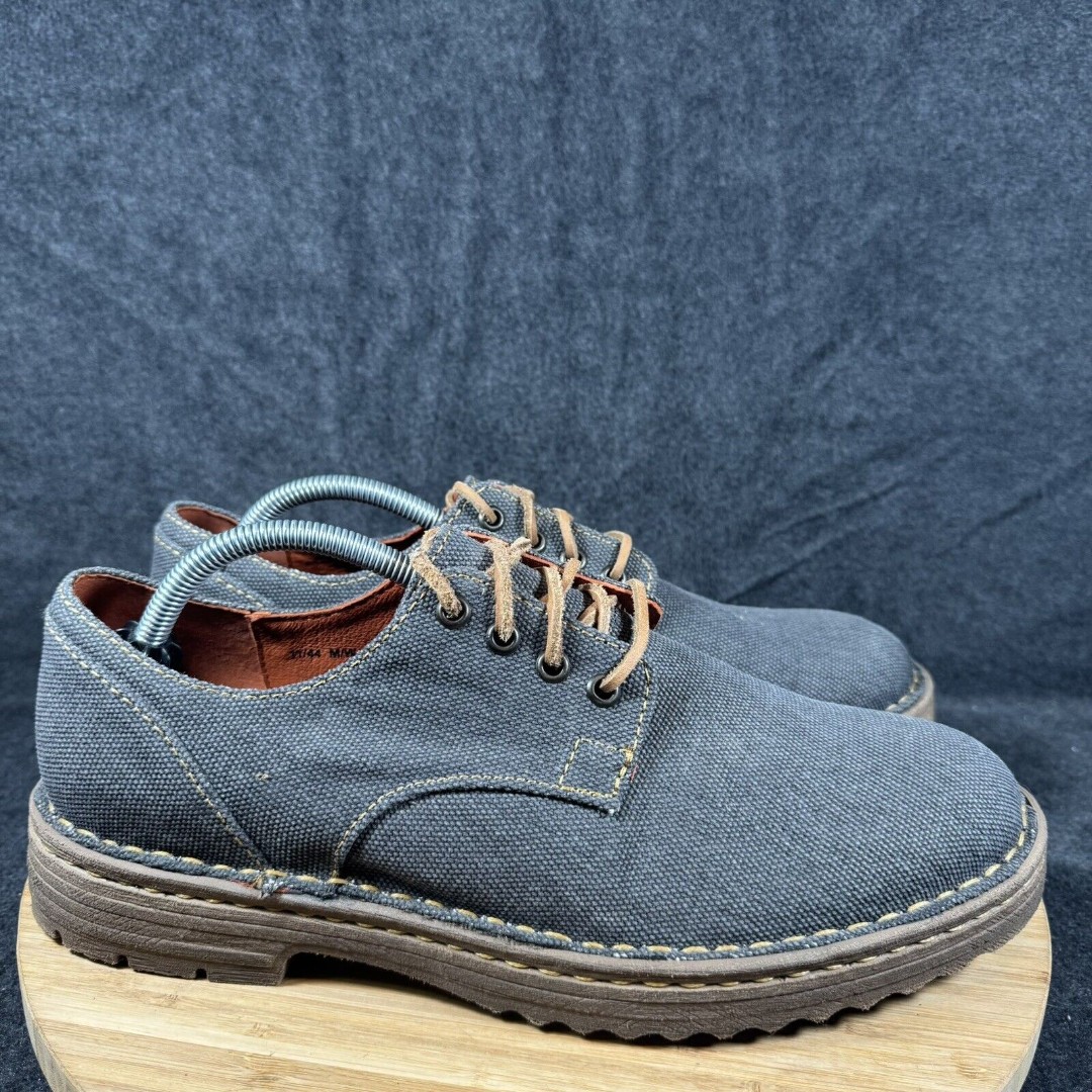 Born Samson Canvas Shoes Mens 11 Blue Canvas Oxford Dress Casual Comfort