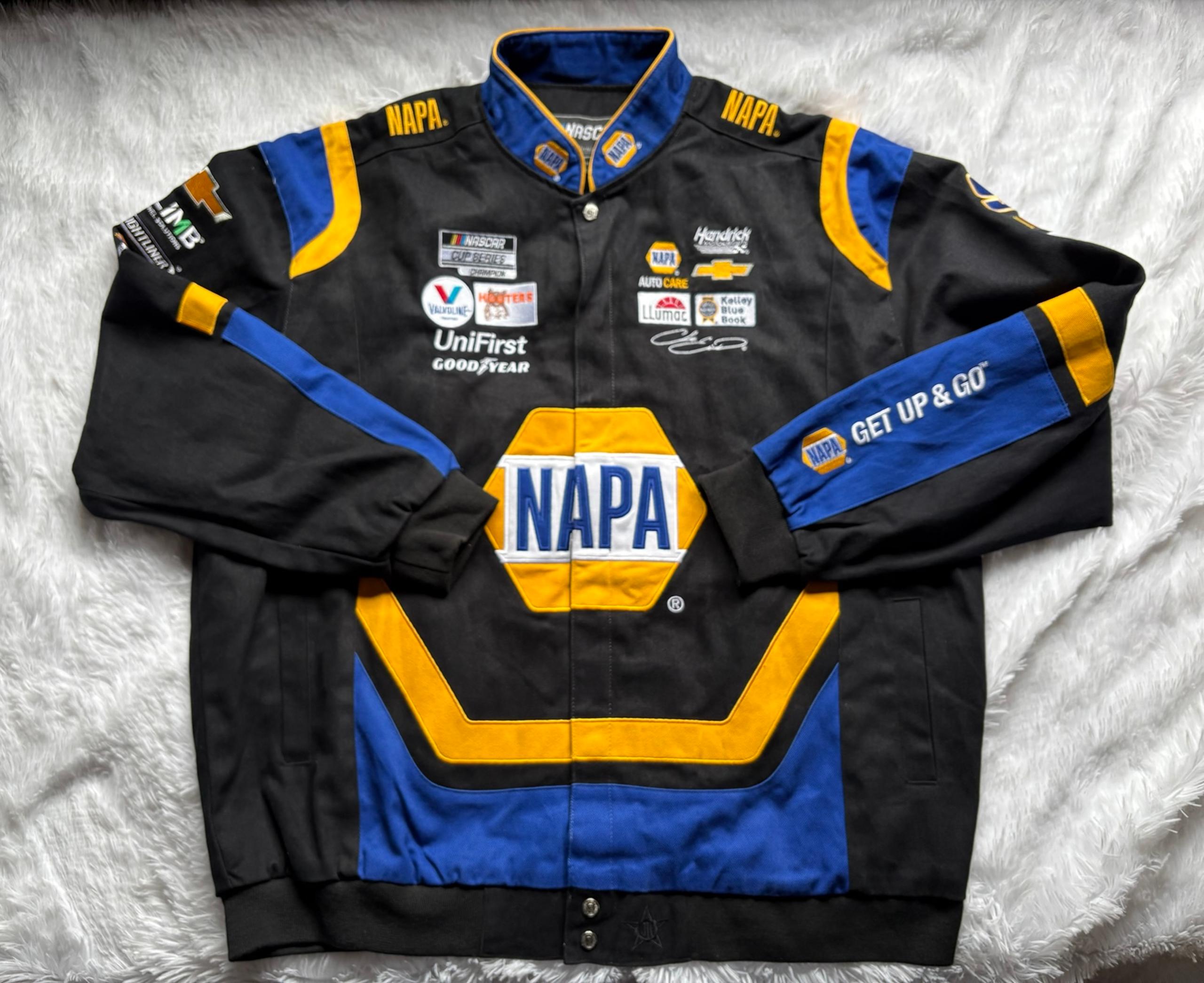 Nascar JH Design Chase Elliot #9 Napa Auto Parts Mens Size 4XL Racing Jacket New