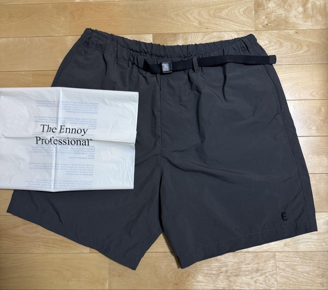 Lサイズ ENNOY NYLON EASY SHORTS (CHARCOAL) Ennoy NYLON EASY SHORTS (Charcoal Gray)