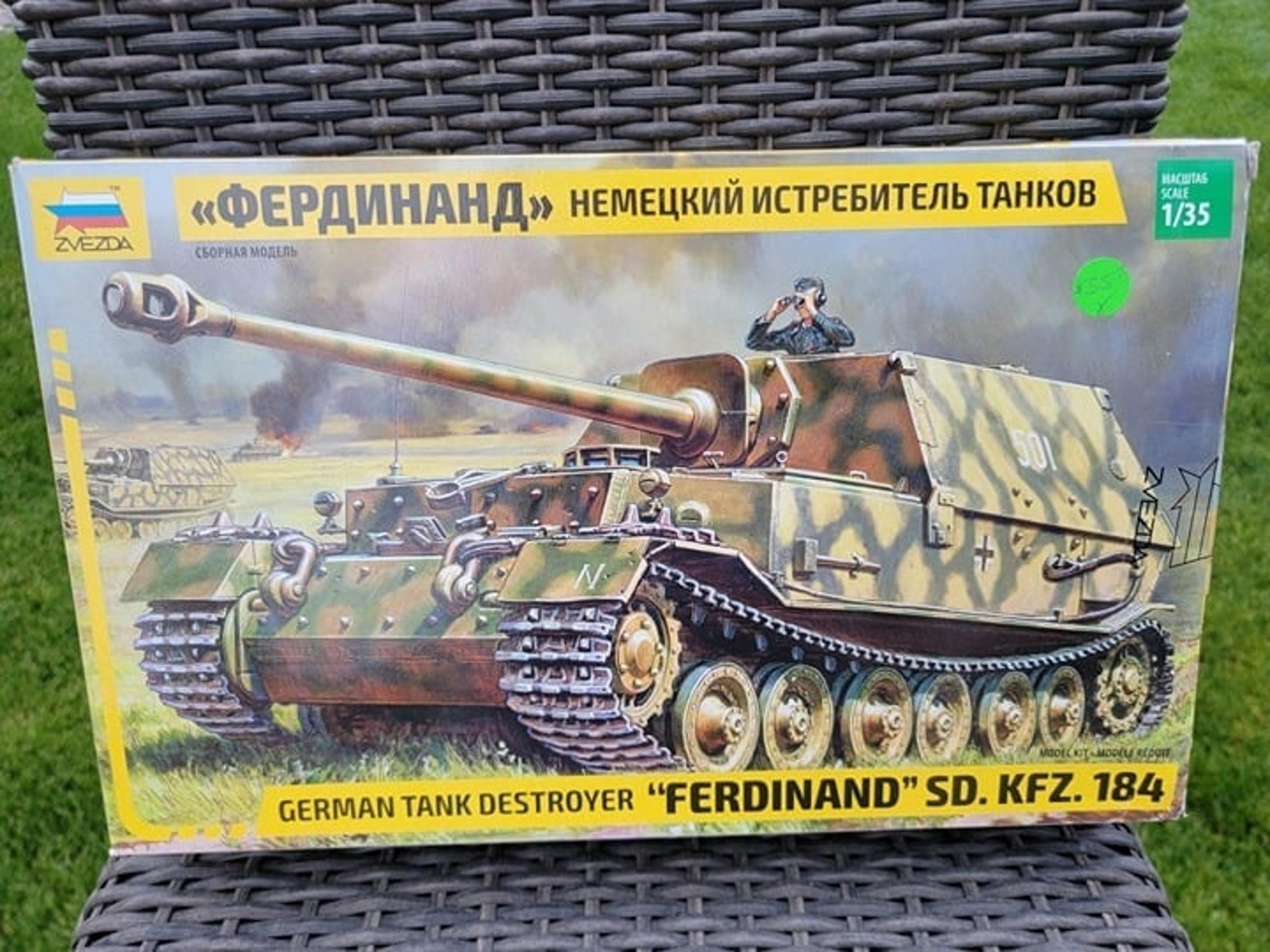 ZVEZDA German Tank Destroyer "Ferdinand" SD.KFZ.184 Tank Model Kits UNASSEMBLED/