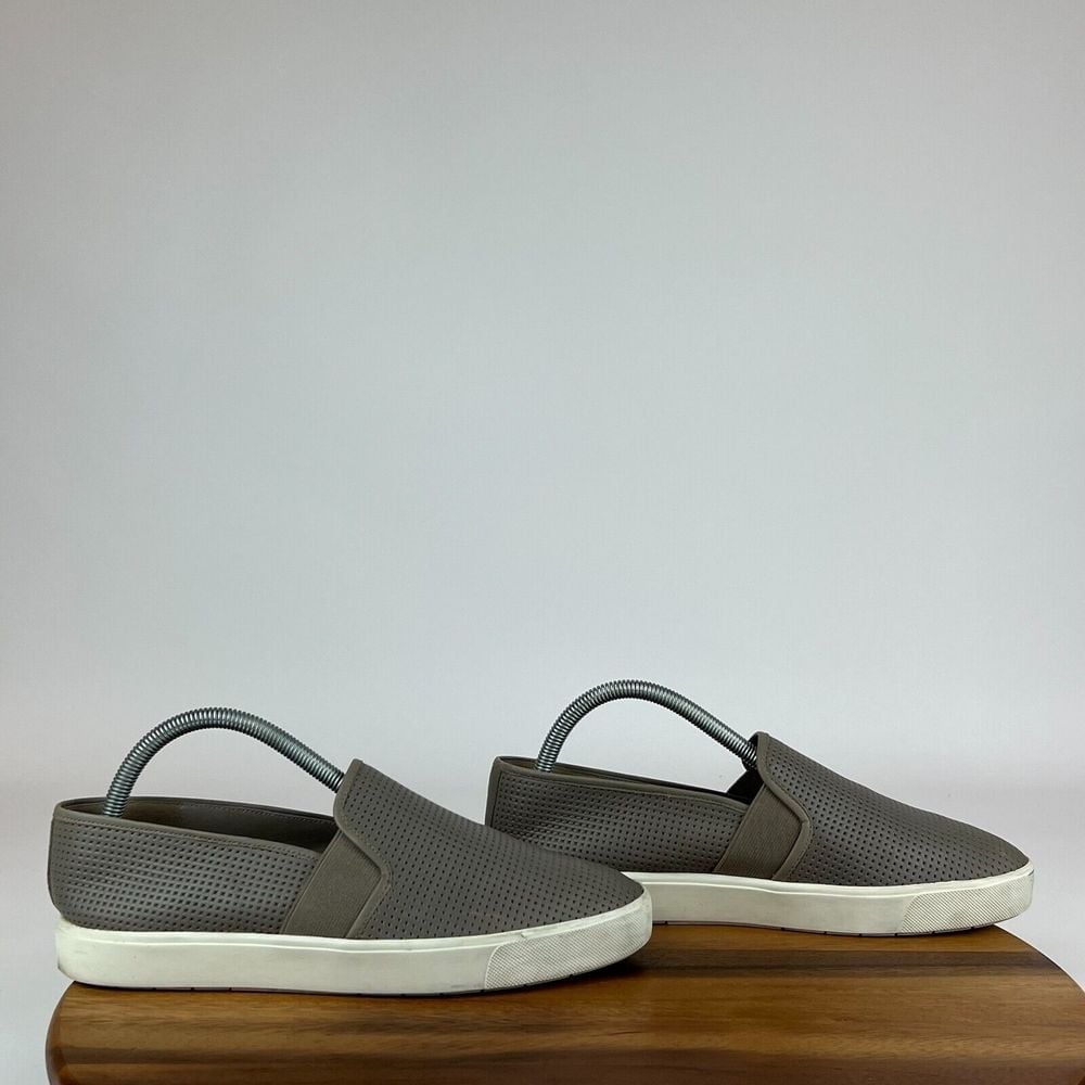 Womens Vince Blair Gray Leather Comfort Slip On Casual Shoes Sneakers Size 9 M