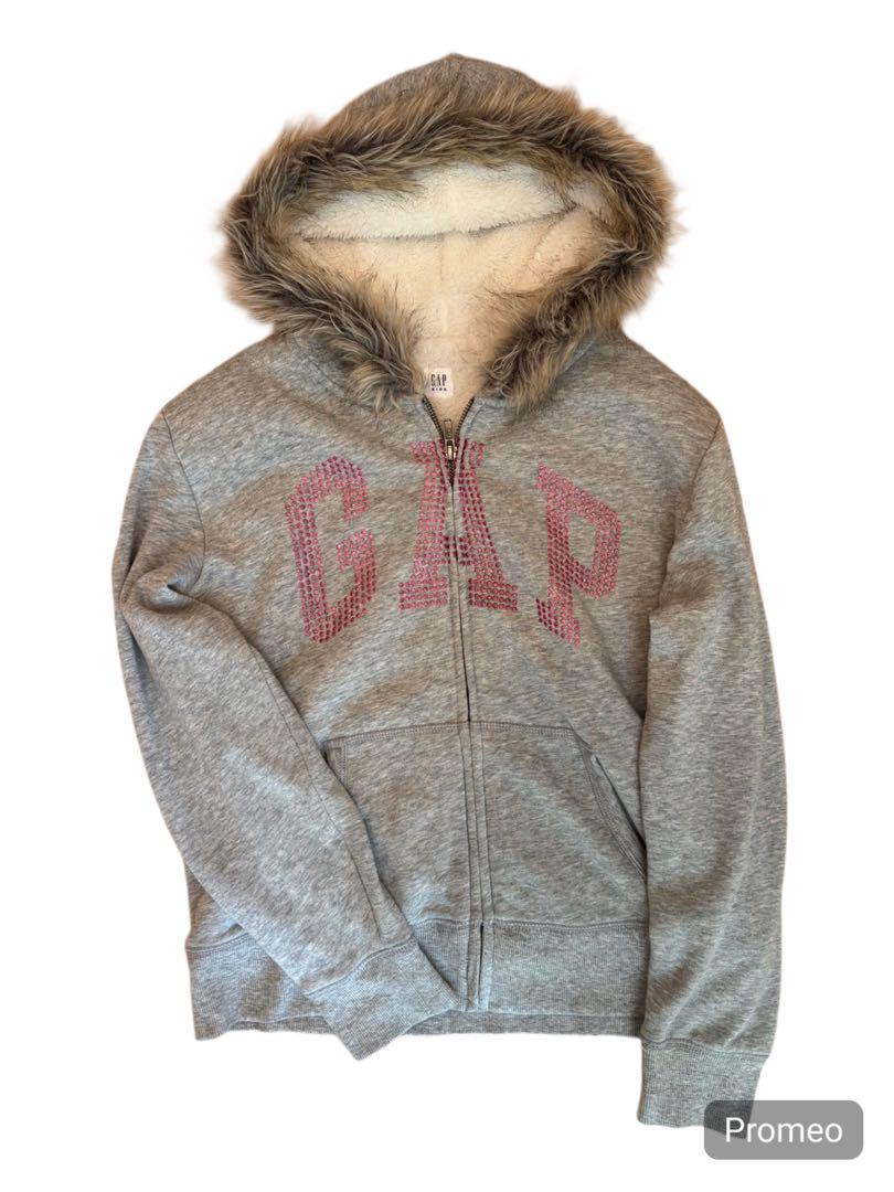 Gap fur hoodie, fur parka, 00s, Heisei era.