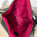 Kate Spade Black Leather hobo Shoulder Bag Pink Jacquard Lining WKRU3028