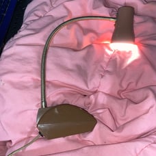 Desk lamp vtg imar flex dark tan color
