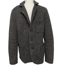 Slate & Stone Virgin Wool Blend Coat/Blazer Dark Gray Medium Made In Italy READ