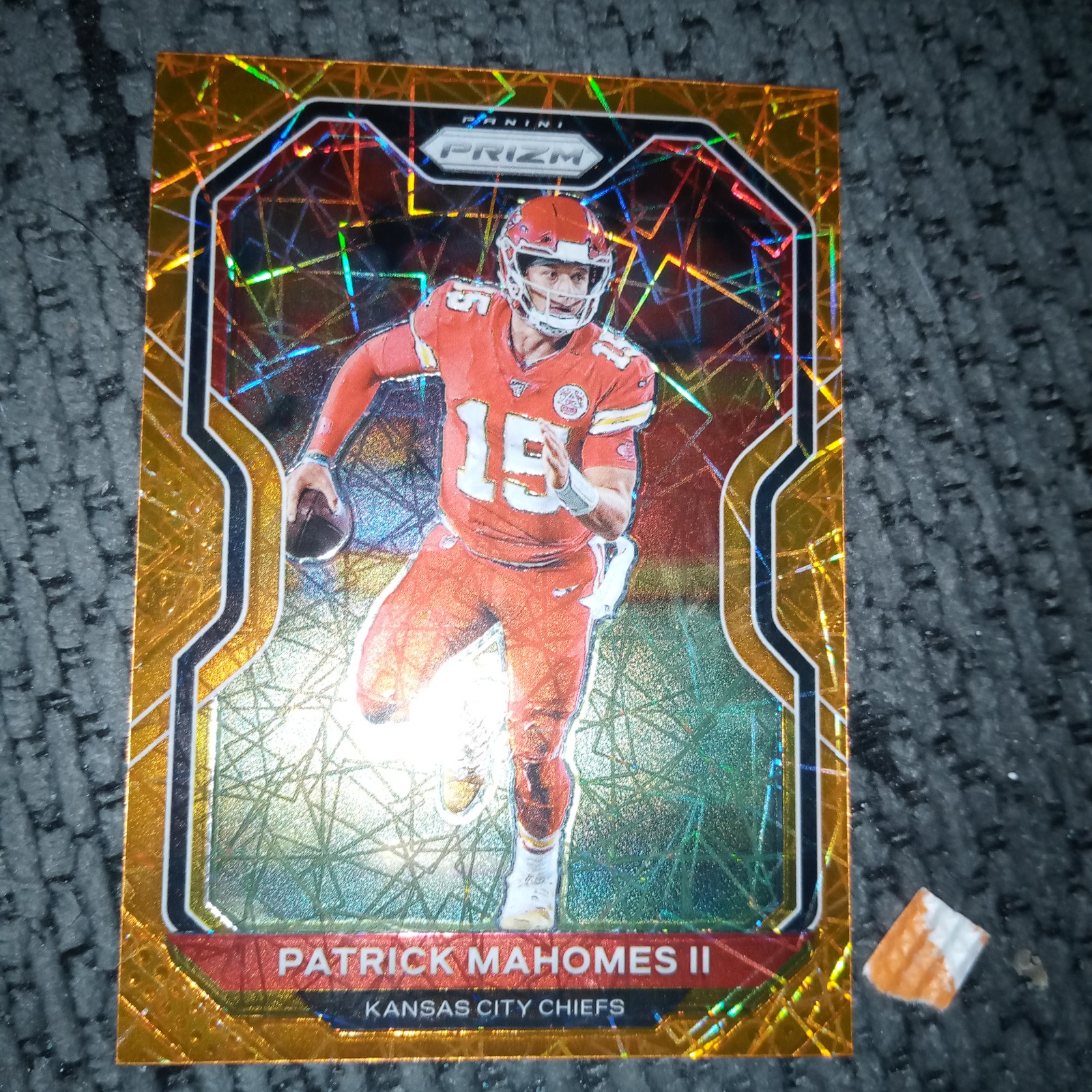 Patrick mahomes priceless gold lazer holo.orizm and green mvpp.prizm lot