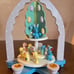 Vintage Happy Easter Windmill candle holder carousel