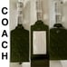 NEW Coach Signature Leather Dark Shamrock Green Luggage Tag