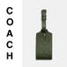 NEW Coach Signature Leather Dark Shamrock Green Luggage Tag