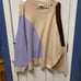Lavender and Taupe Colorblock Sweater by Kaileigh plus size 2X