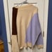 Lavender and Taupe Colorblock Sweater by Kaileigh plus size 2X