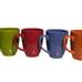 Waechterbach Cup Multi-Color Set 4. Color = Green, Maroon, blue, Orange.