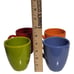 Waechterbach Cup Multi-Color Set 4. Color = Green, Maroon, blue, Orange.