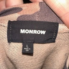 Monrow jersey leopard pullover cozy L sweatshirt