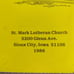 St Mark Lutheran Church 30th Anniversary Cookbook 1956-1986 Sioux City IA