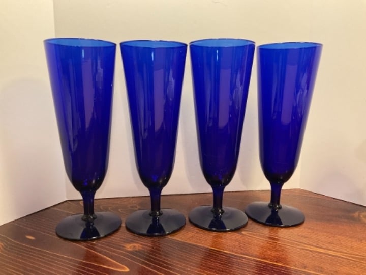 Cobalt Pilsner Glasses