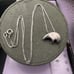 Vintage Sterling Native Style Bear Slider Pendant with box chain