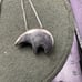 Vintage Sterling Native Style Bear Slider Pendant with box chain