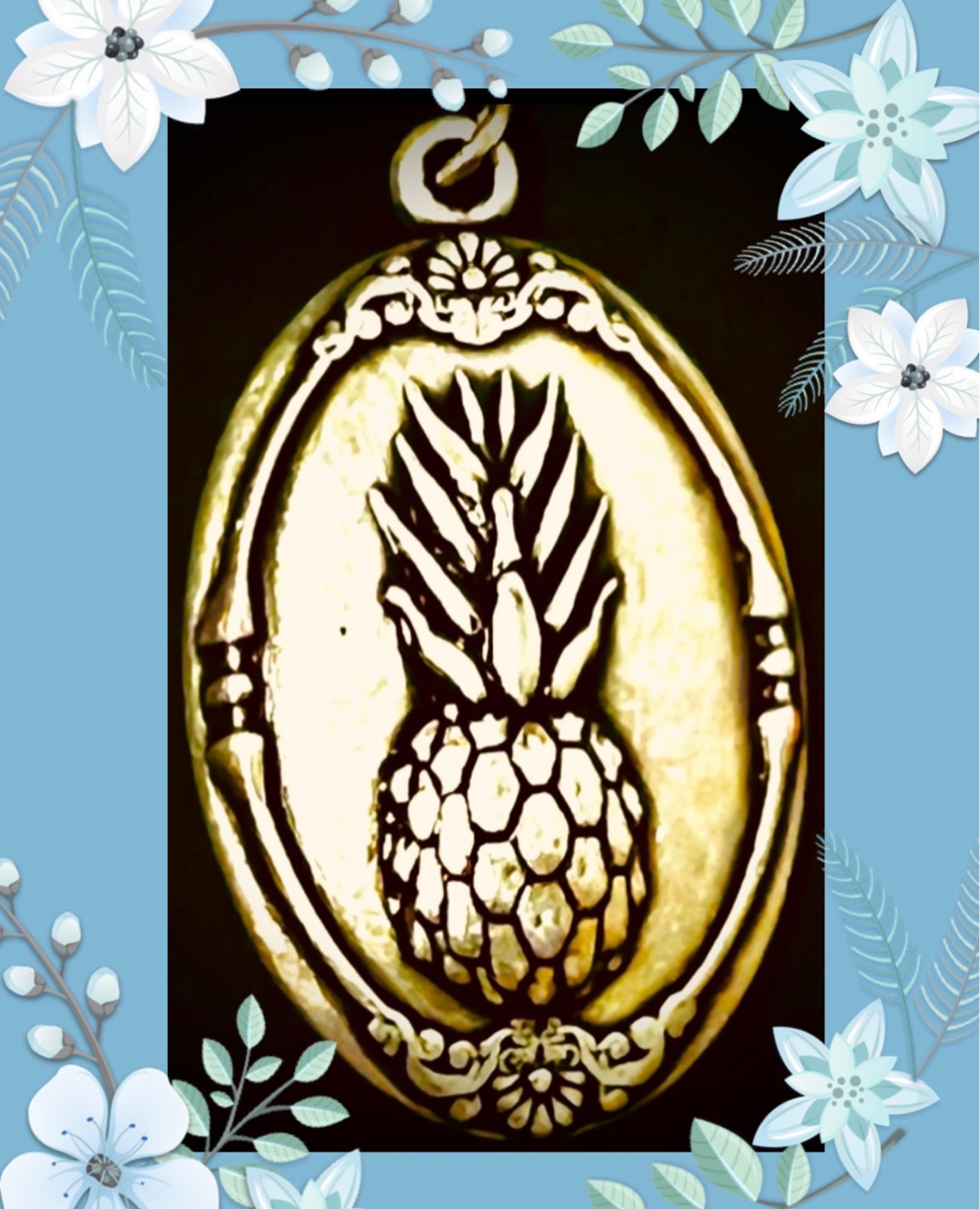 Goldtone  Pineapple Charm by Alex and Ani for a Necklace, Bracelet or Keychain