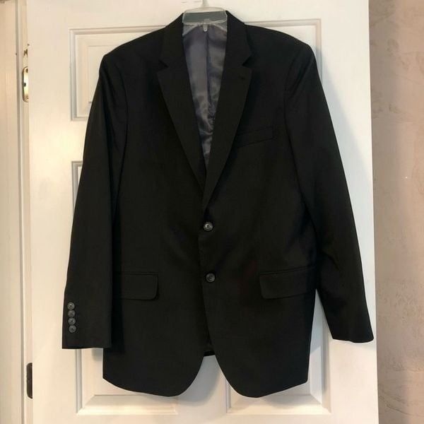 Haggar Clothing Taylor Fit 42R Charcoal Gray Suit Jacket