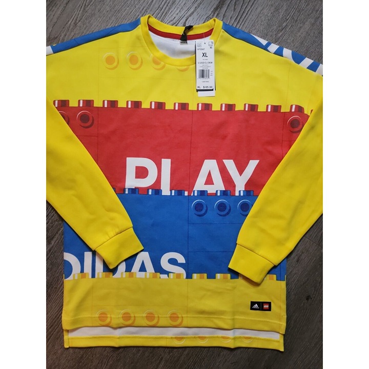 NWT Adidas U Lego Crew Long Sleeve Kids XL HP0947 65