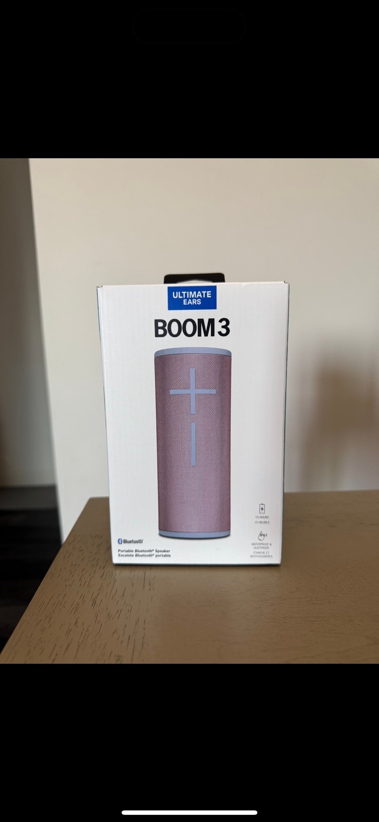 NEW SEALED - Ultimate Ears Boom 3 Portable Bluetooth Speaker Seashell Peach Pink