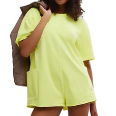 Free People | FP Movement Hot Shot Tee Romper - Lightening Lime - Size Medium