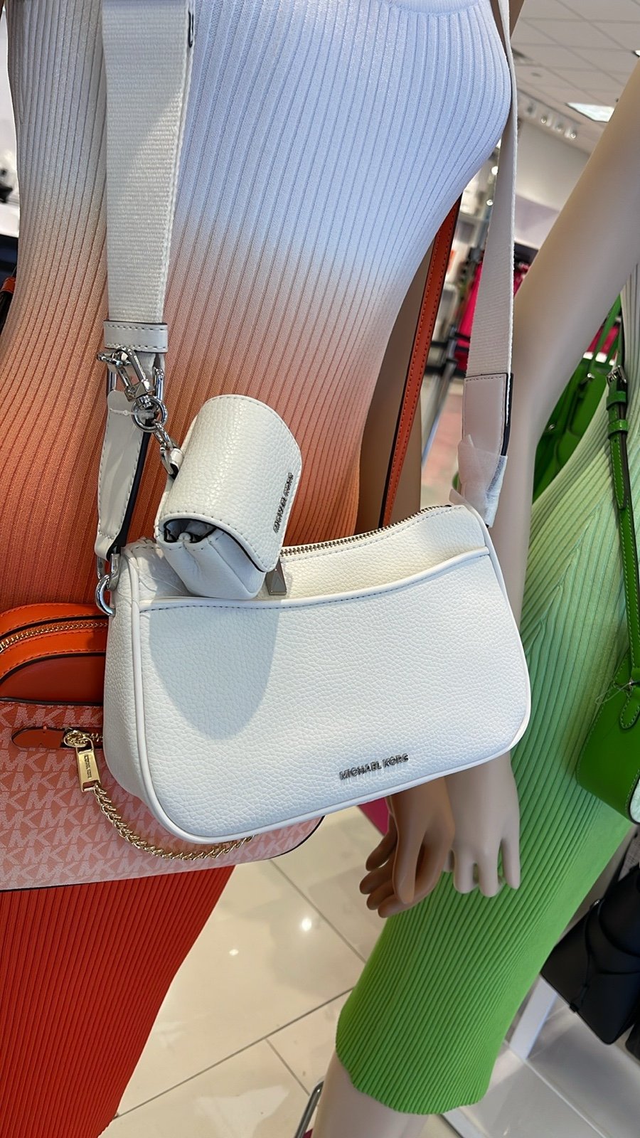 michael michael kors pebble leather convertible crossbody belt bag