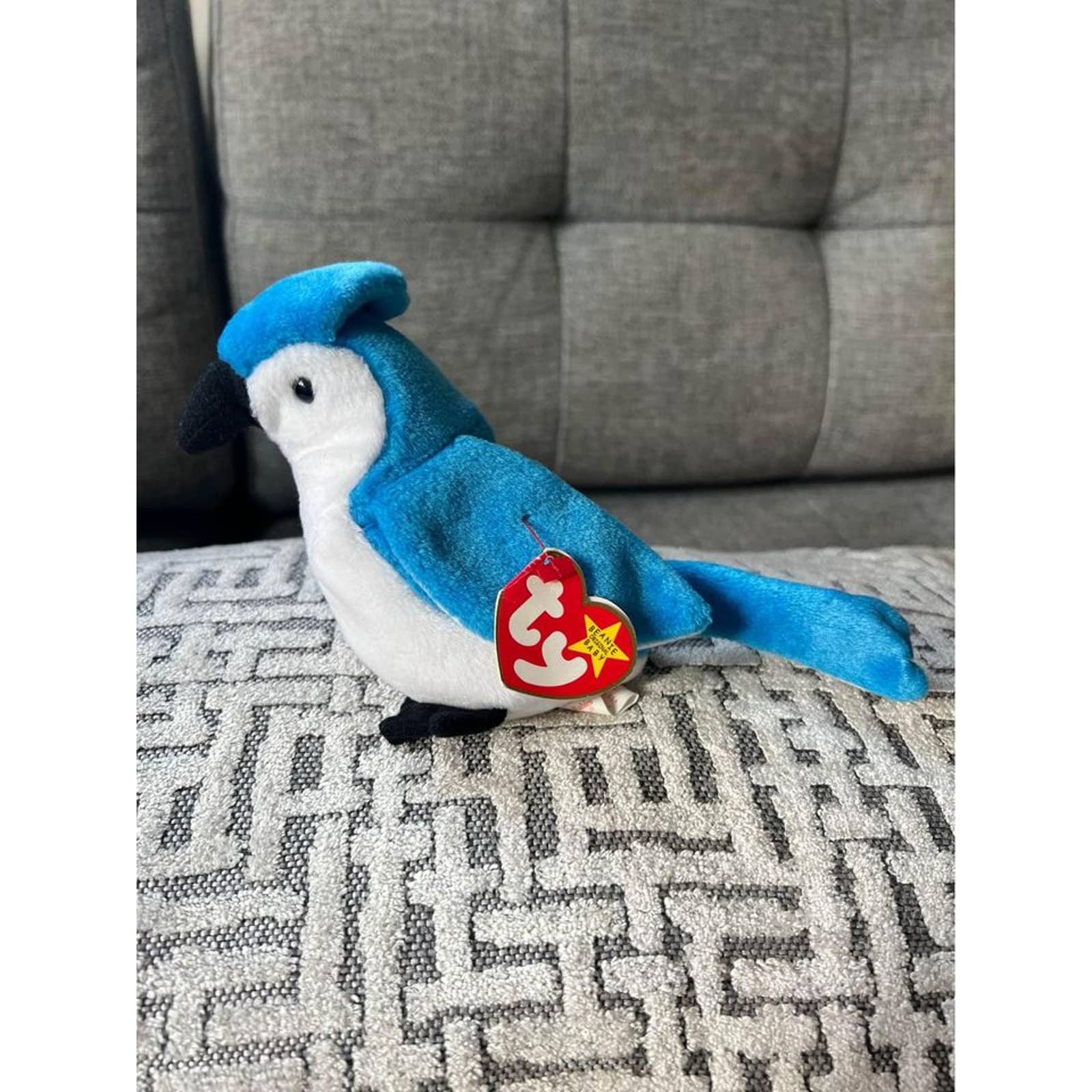 Ty Beanie Baby ROCKET The Blue Jay - 6 TAG ERRORS - 1997 Retired RARE