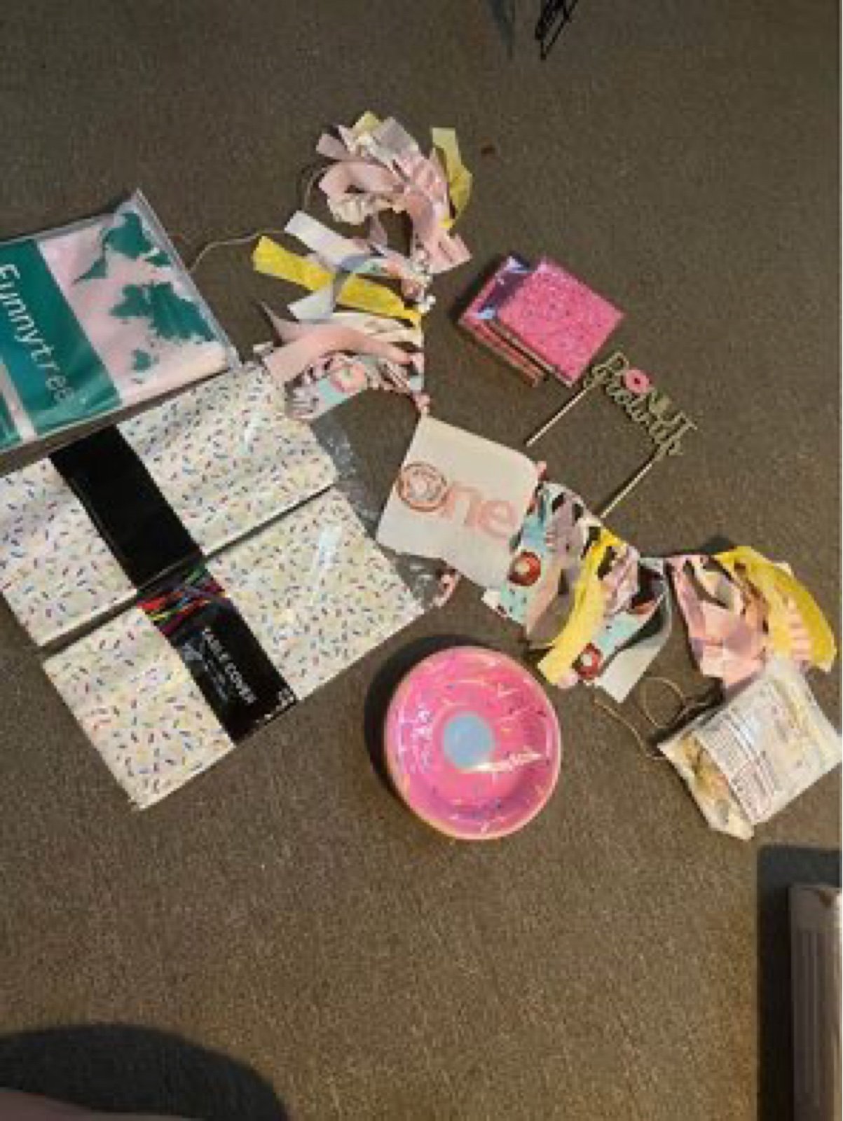 Lot of “sweet one” birthday party supplies