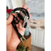 VTG Cowboy Revolver Charm Bolo Fabric Cord Tie.