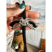 VTG Cowboy Revolver Charm Bolo Fabric Cord Tie.