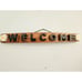 Wood Sign Wine Stave says Welcome\