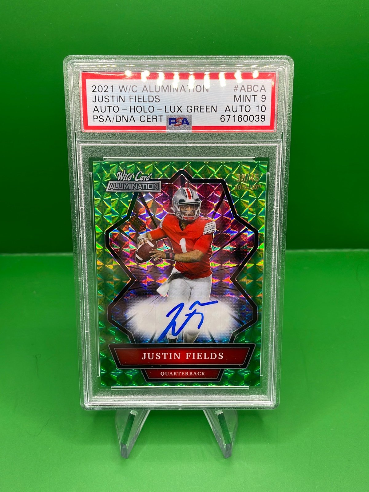 Justin Fields Rookie Auto PSA 9