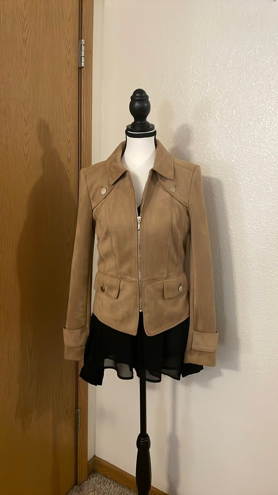 White House Black Market Vegan Suede Jacket Size Extra Small