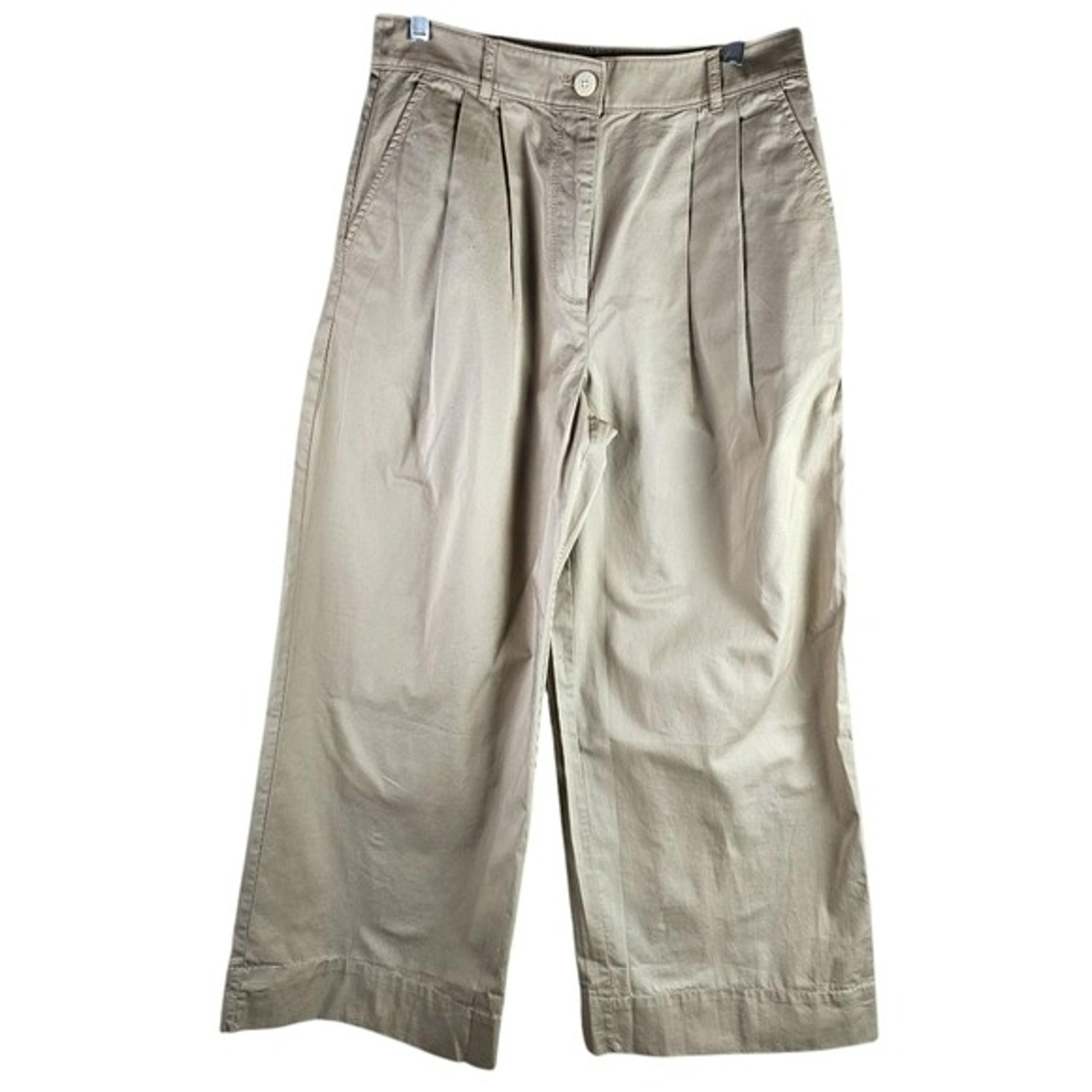 LOFT 100% Cotton High Waist Wide Leg Pleated Chino Khakis in 6 NWT