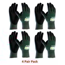 4 Pair PIP ATG 34-8743 MaxiFlex Green Cut Resistant Glove Large