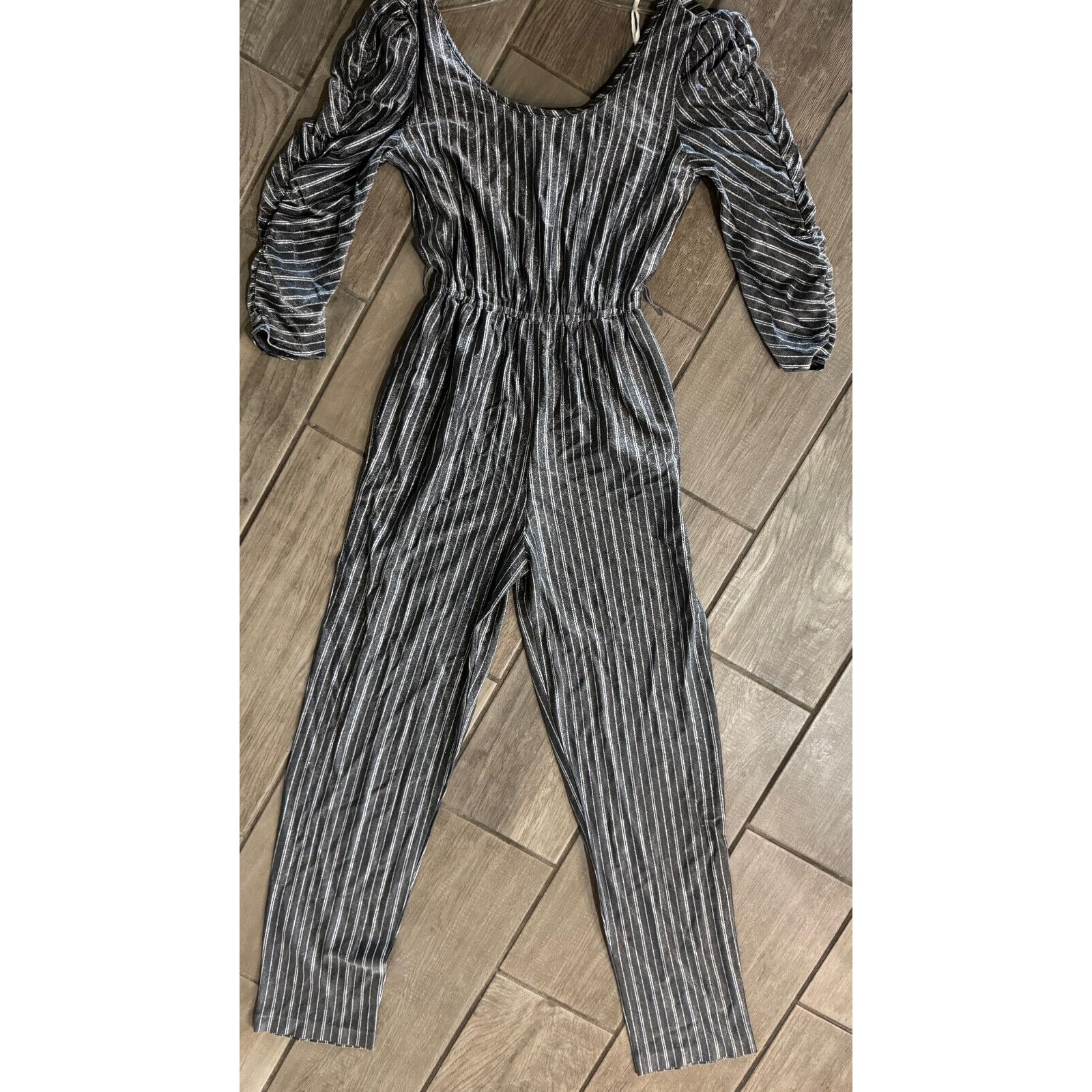 VINTAGE Y2K FREDRICKS OF HOLLYWOOD SHIMMER OFF SHOULDER JUMPSUIT SZ S/M