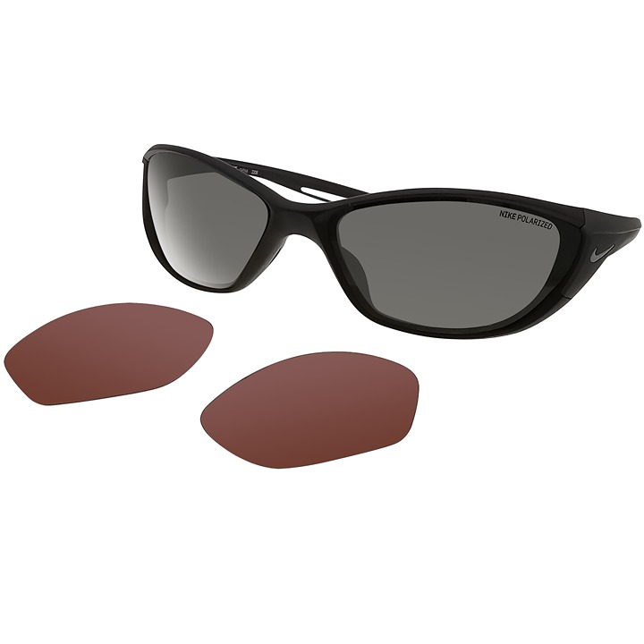 Nike Sunglasses NIKE ZONE P DZ7359 010 Black Interchangeable Lens Polarized