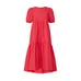 Peter Som Pink Puff Sleeve Tiered Puff Sleeve Poplin Midi Dress Size 4