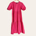 Peter Som Pink Puff Sleeve Tiered Puff Sleeve Poplin Midi Dress Size 4