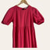 Peter Som Pink Puff Sleeve Tiered Puff Sleeve Poplin Midi Dress Size 4
