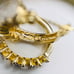 Ross-Simons 18K Gold Opal Diamond Hoop Earrings