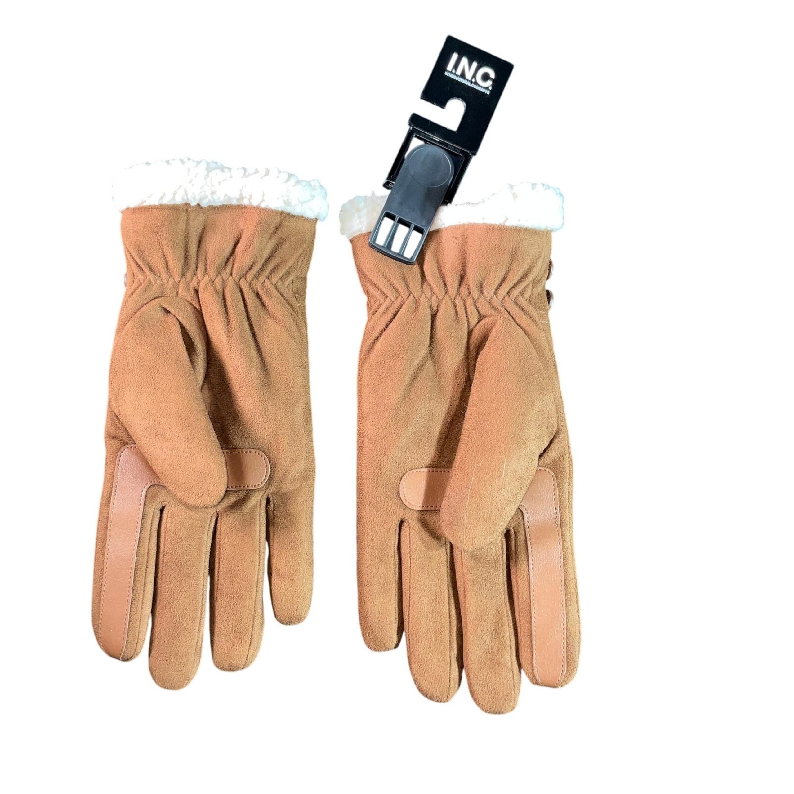 Isotoner Signature Women's Microsuede Water-Repellent Gloves - Cognac NWT