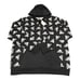 Adidas Hoodie All Over Print Fleece XL Black Pullover Sweatshirt NEW 65 MSRP