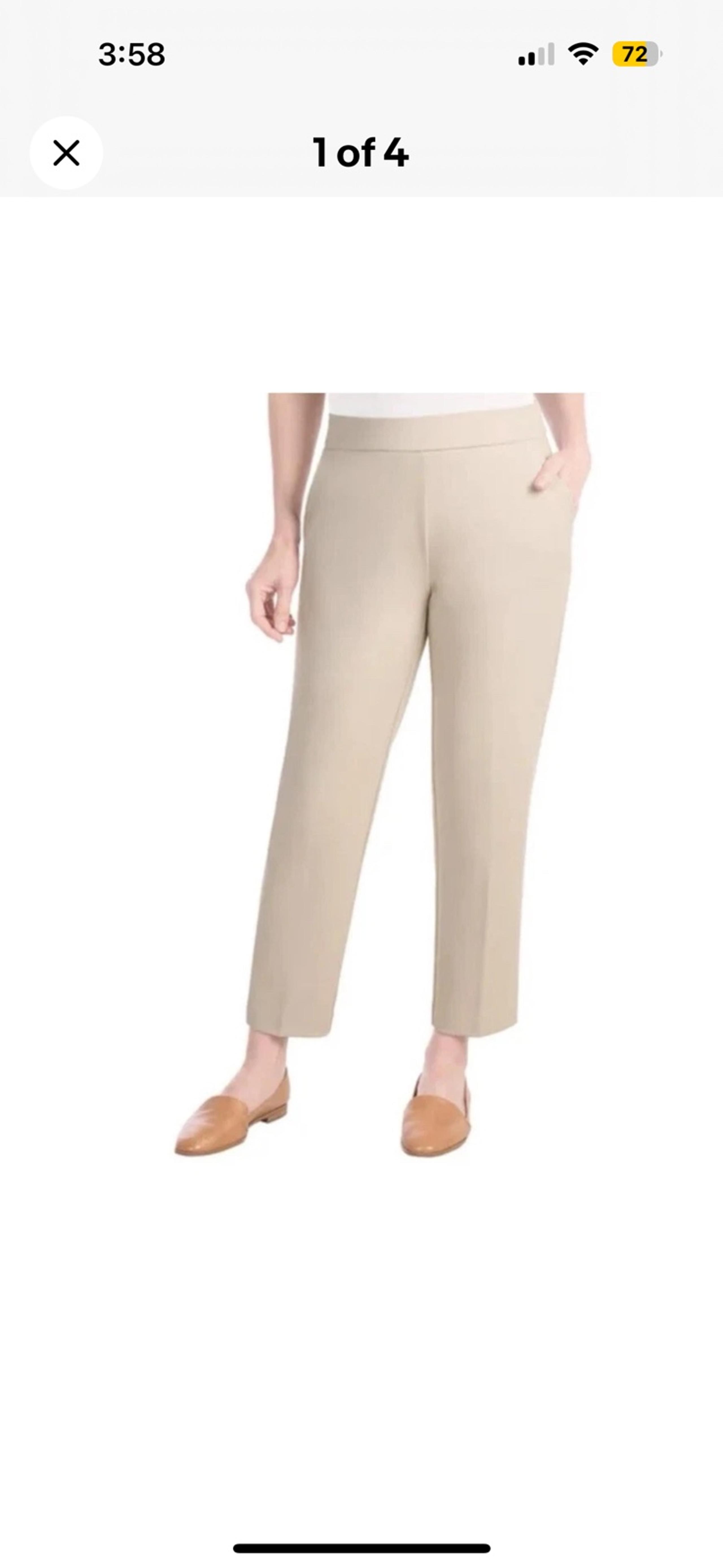 Hilary Radley Women's Crepe Pull On Pant- Size XXL (inseam 26”)
