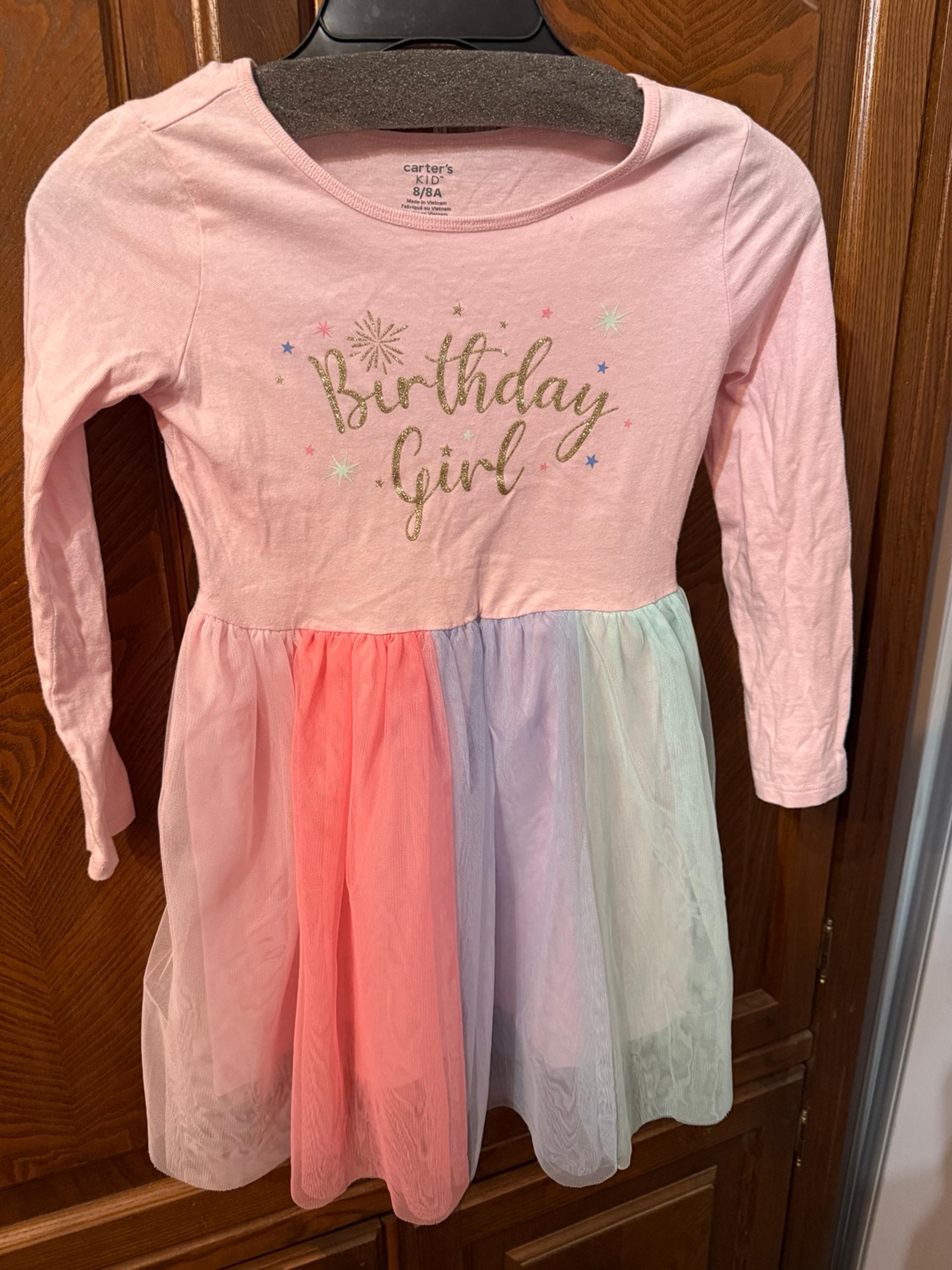 Birthday Girl Rainbow Tutu Dress
